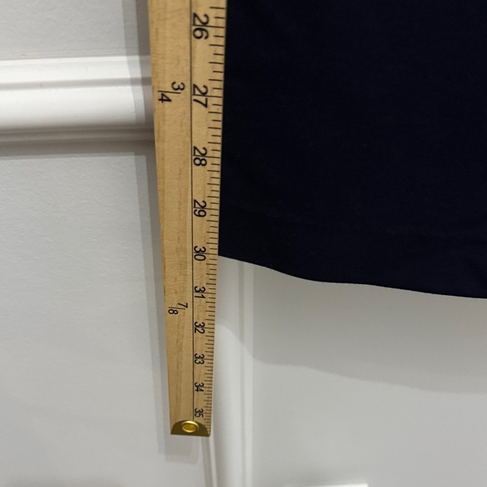 LOFT Ann Taylor Dark Blue and Cream Long Sleeve mini Dress 0P - Picture 7 of 7